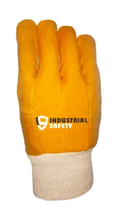 Coated Fabric Rigger Gloves With Knitted Wrist
