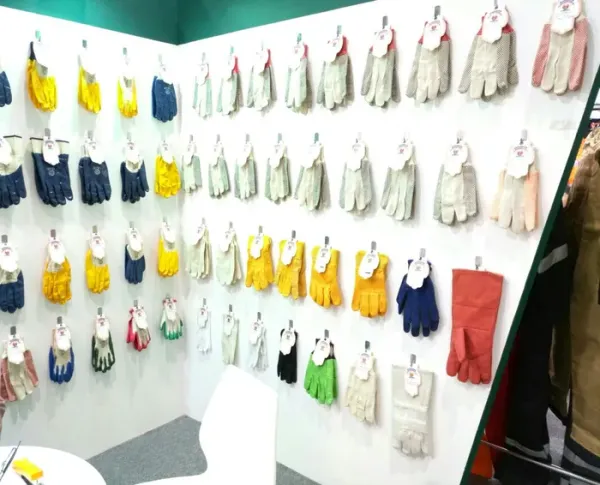 Industrial Safety glove range on display